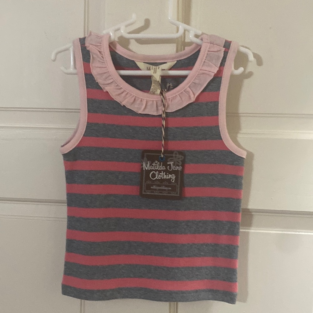 Sleeveless striped Matilda Jane shirt. 2.